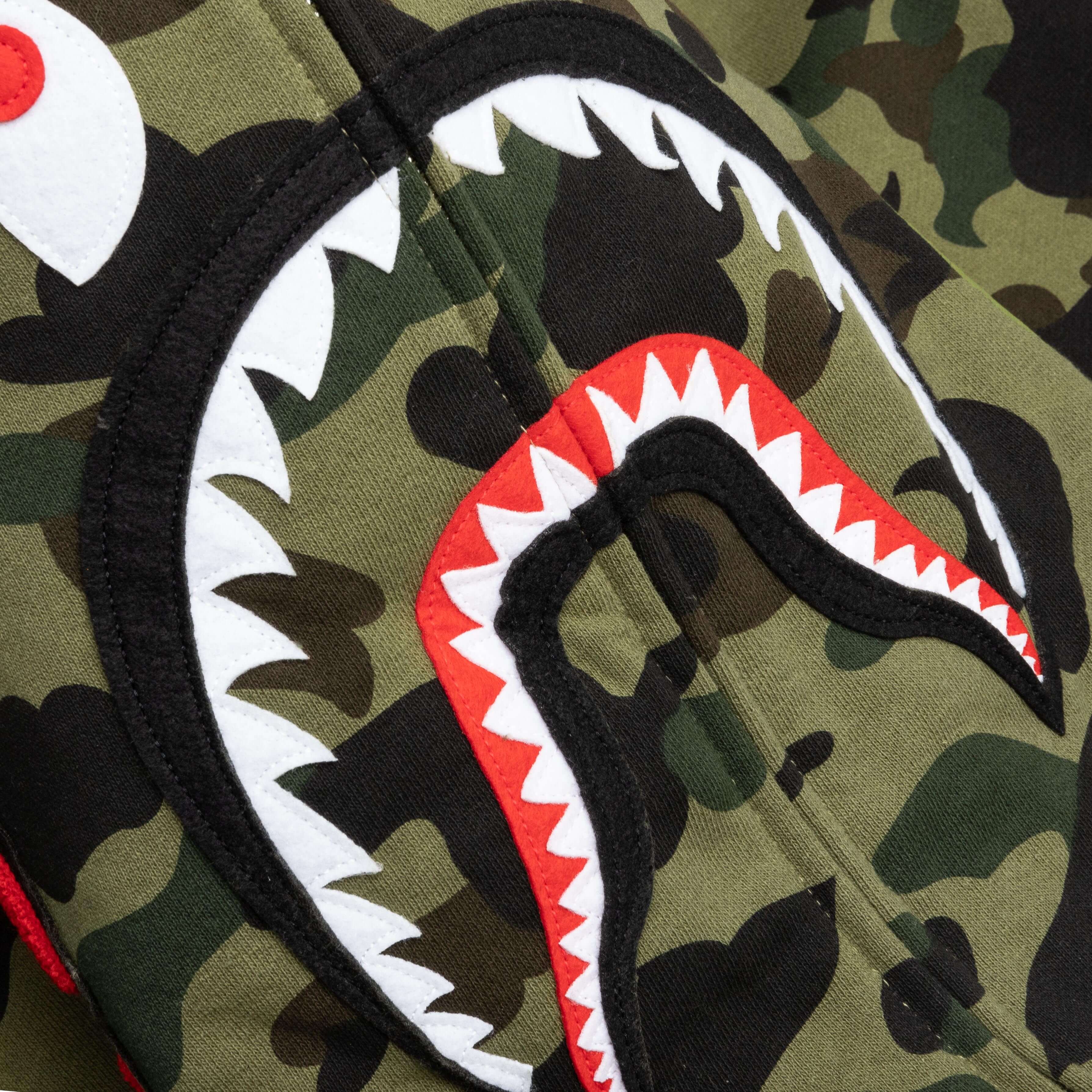 1st Camo Shark Full Zip Hoodie - Green