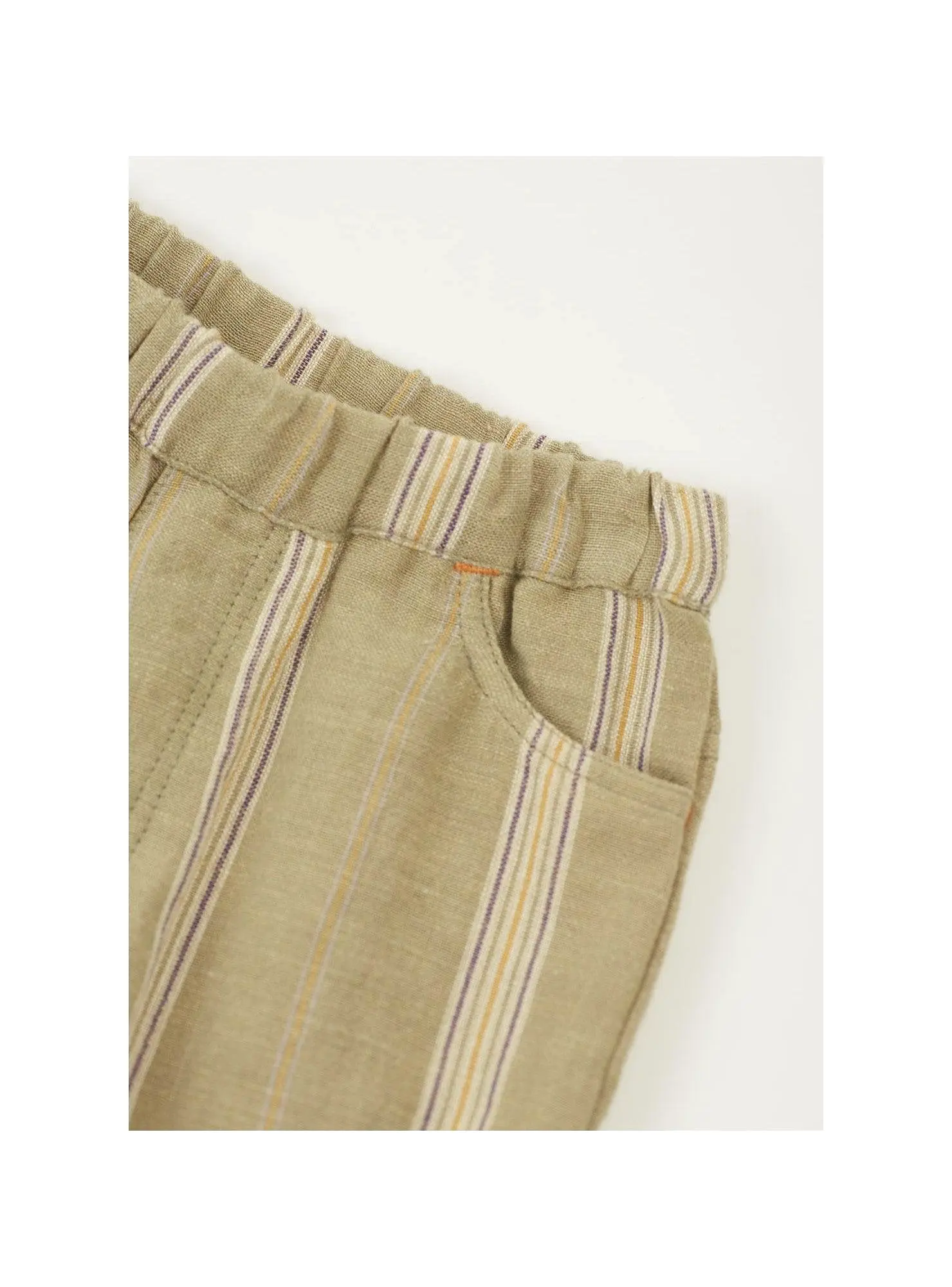 [70%OFF] STRIPED BABY PANTS LINEN