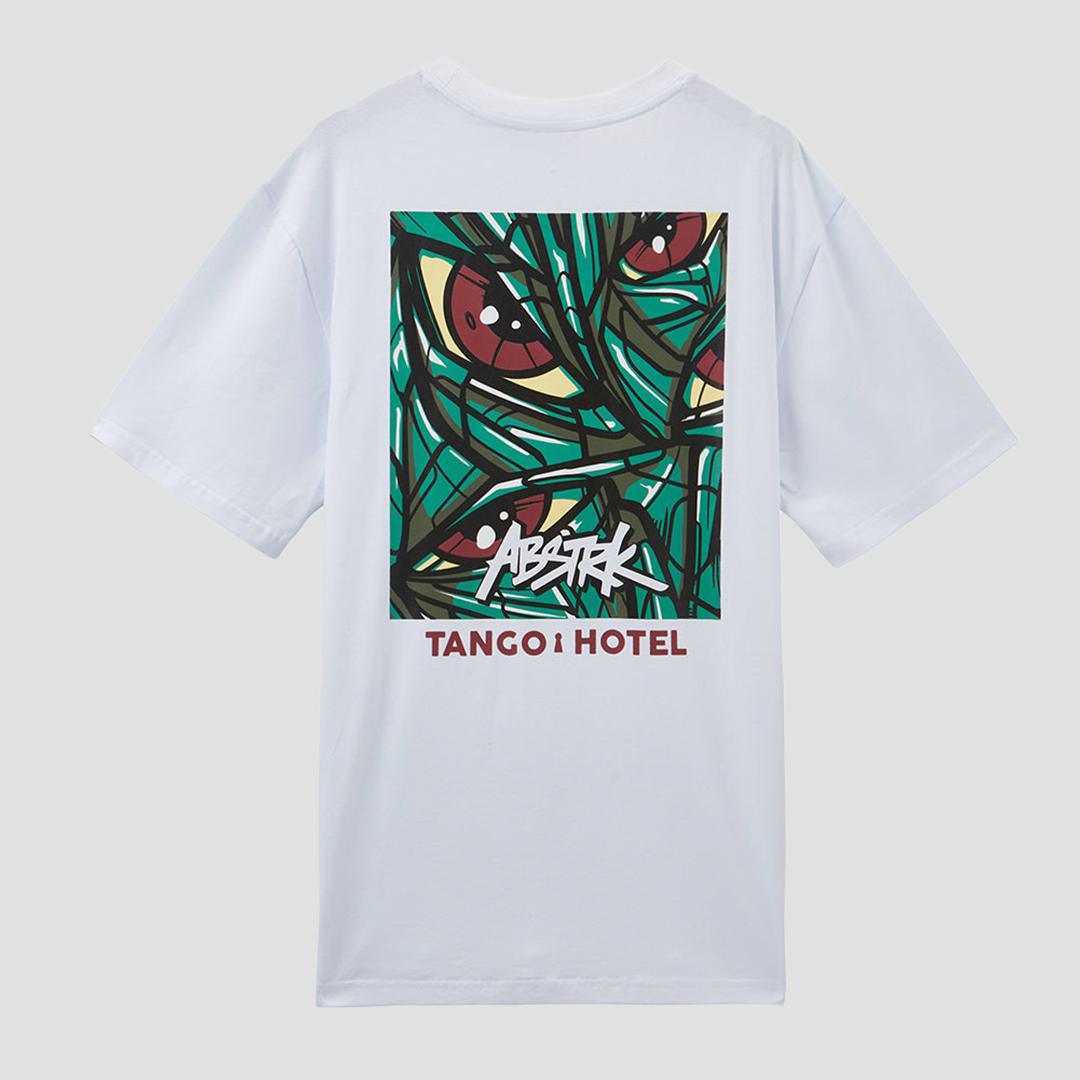 ABSTRK EYES TEE WHITE