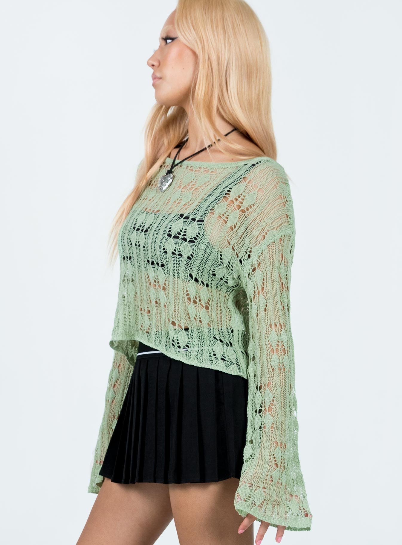 Asher Cropped Sweater Sage