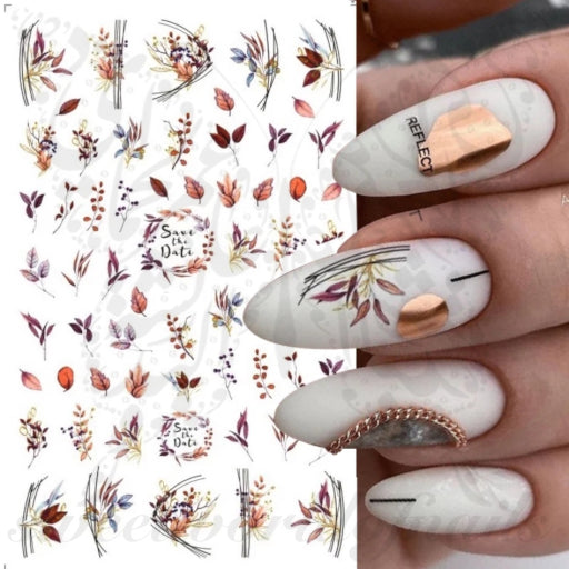 Autumn Leaves Nail Art Stickers