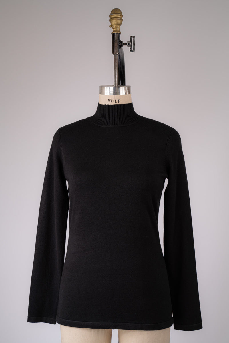 Black Mock Neck Sweater