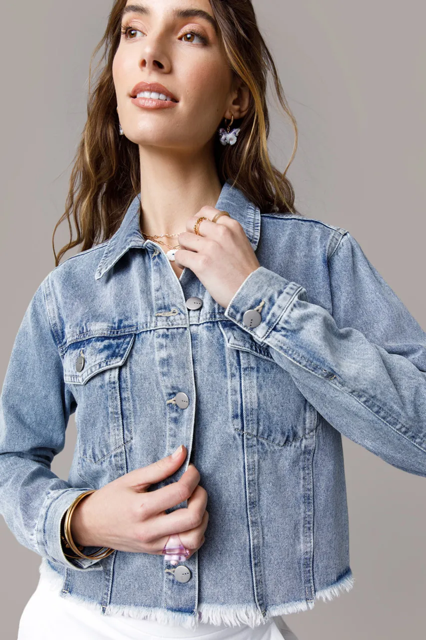 Blair Cropped Denim Jacket