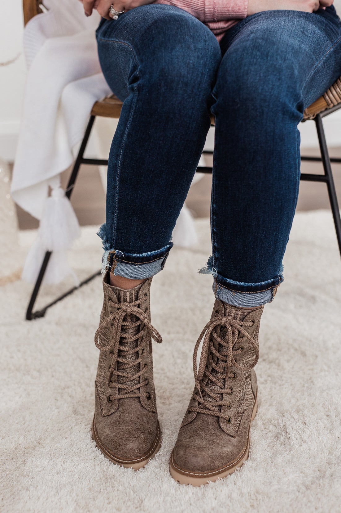 Blowfish Reilly Combat Boot- Seamushroom Roadtrip