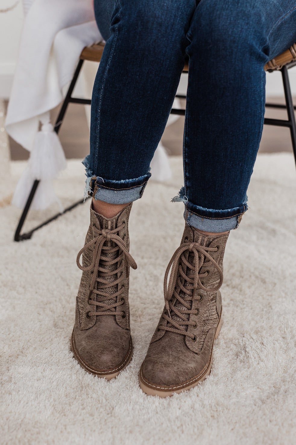 Blowfish Reilly Combat Boot- Seamushroom Roadtrip