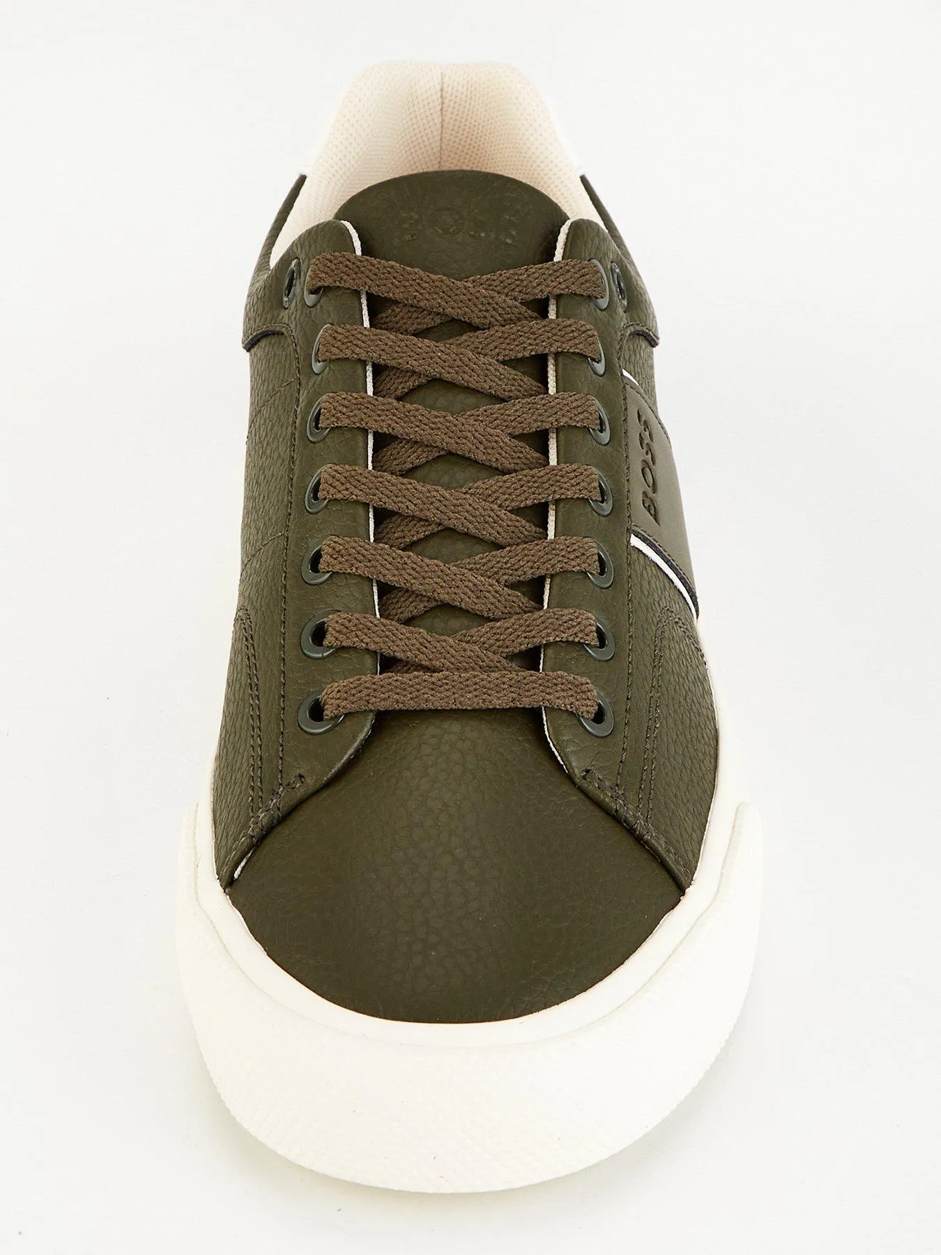 BOSS Aiden Pipe Trim Leather Lace Tennis Sneaker