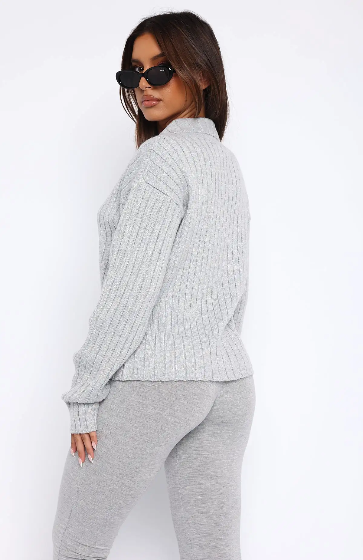 By The Fire Knit Sweater Grey