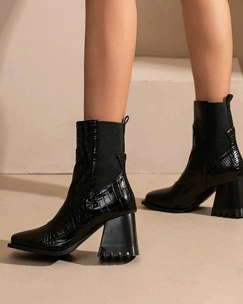 Casual Slip On Ankle Boots