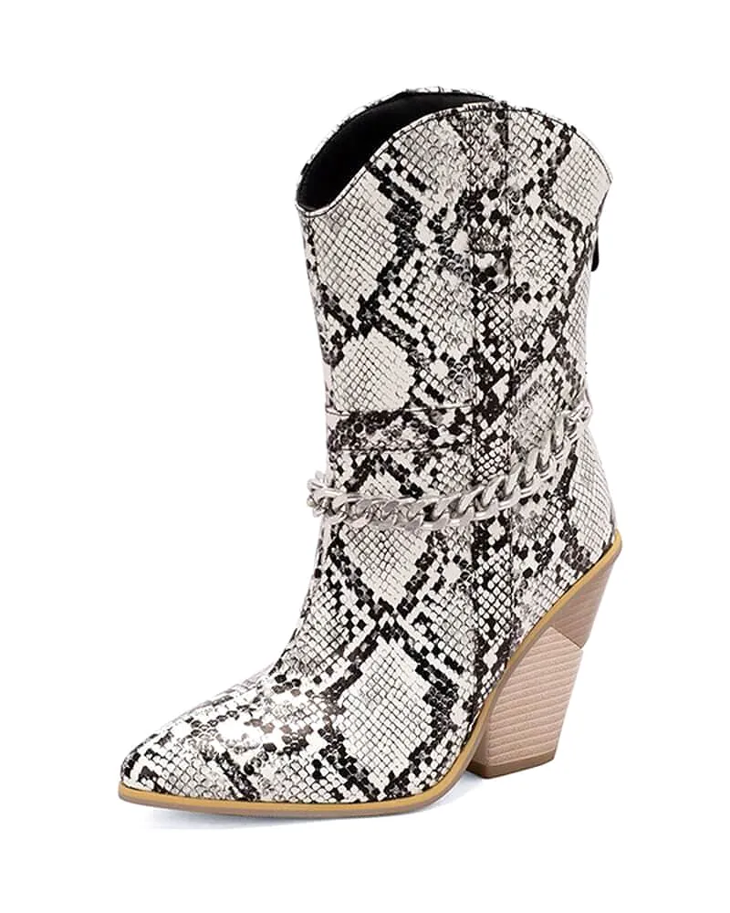 Chic Chain Zipper Boots