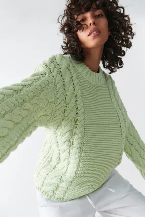 Chunky cable knit sweater