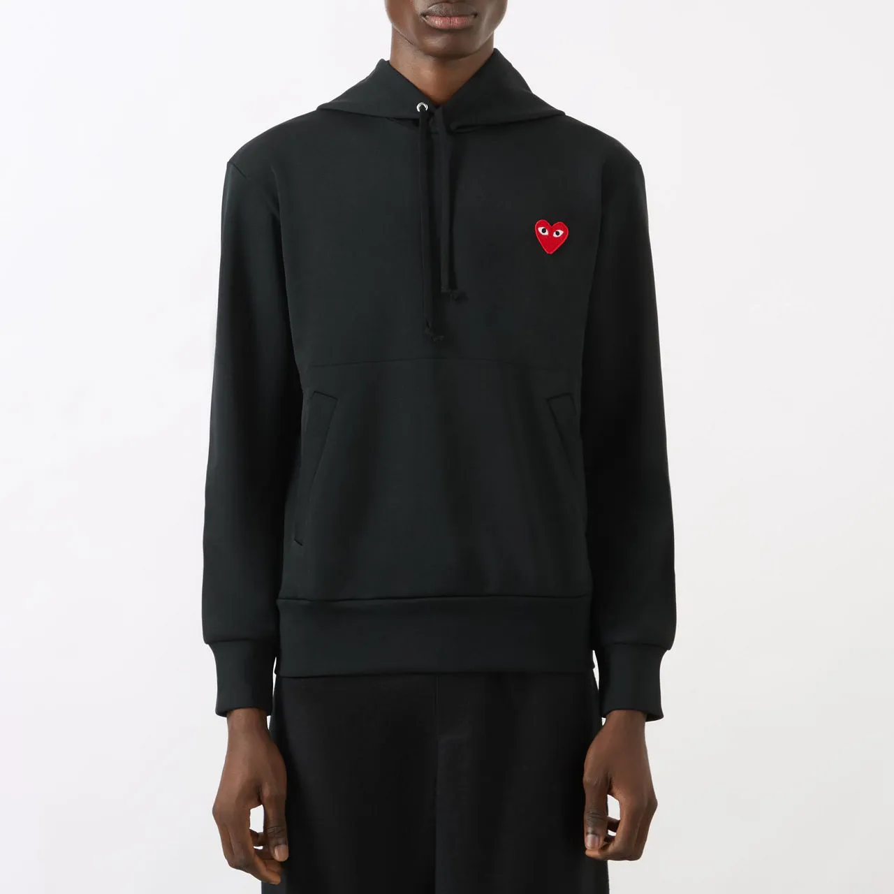 COMME DES GARÇONS PLAY Icon Heart Drawstring Hoodie - Black