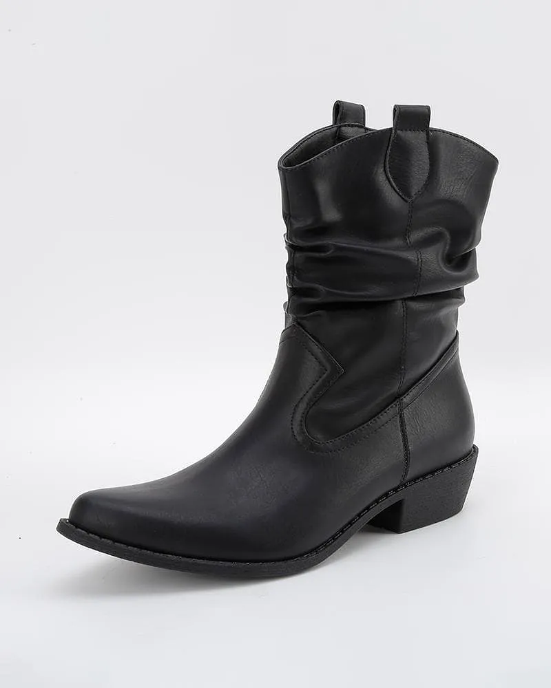 Daily Solid Color Zipper Ankle Boots