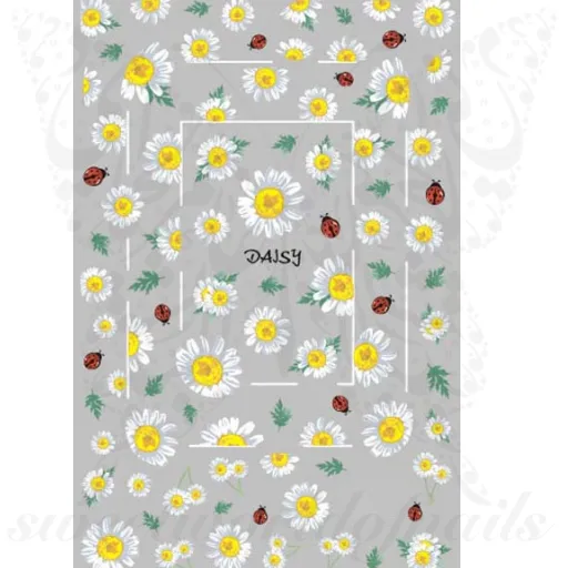 Daisy Nail Art Ladybird Flower Stickers