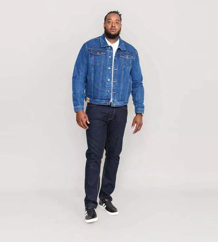 Duke Big Mens Blue Stonewash Western Style Trucker Denim Jacket (TRUCKER)