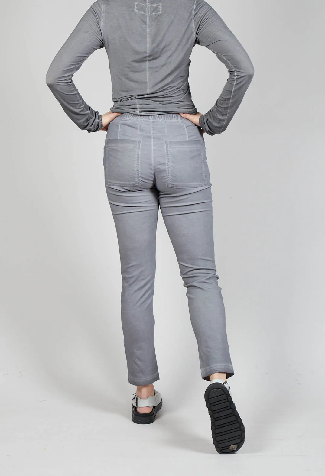 Elasticated Pants in C.Coal 70% Cloud