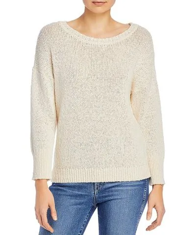 Elie Tahari Monroe Womens Crewneck Knit Sweater