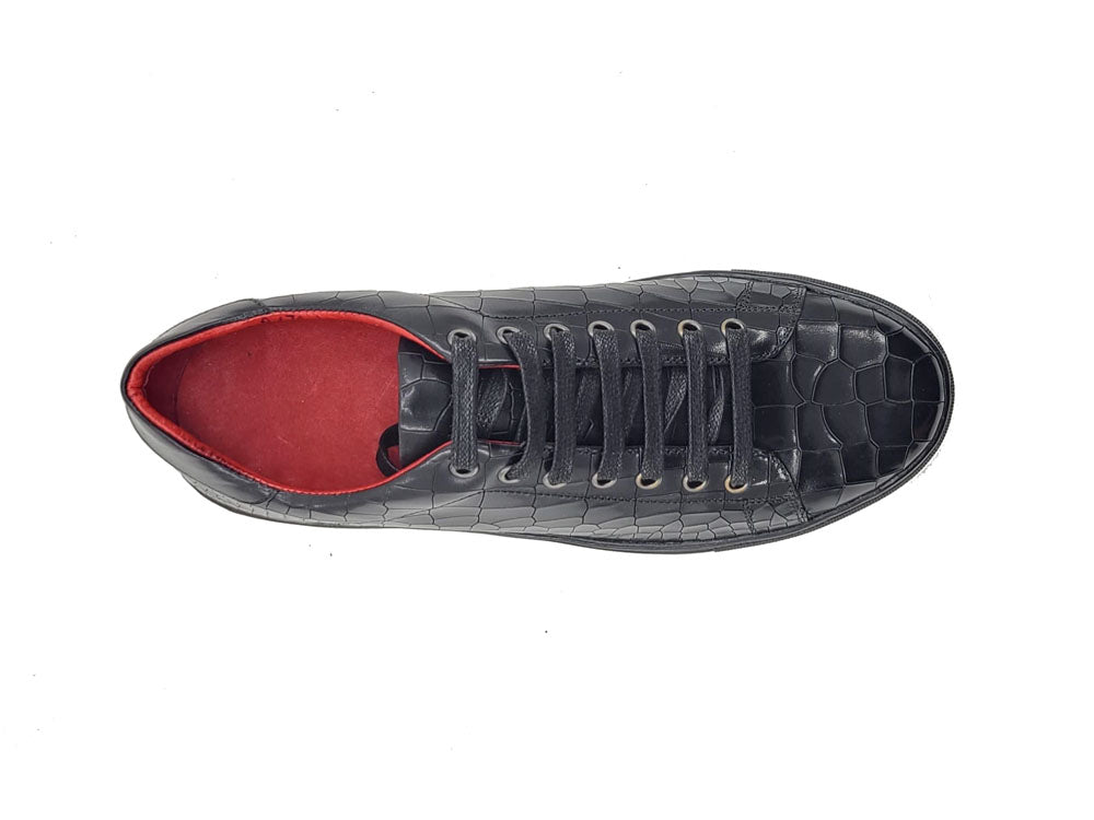 Embossed Leather Fashion Sneaker