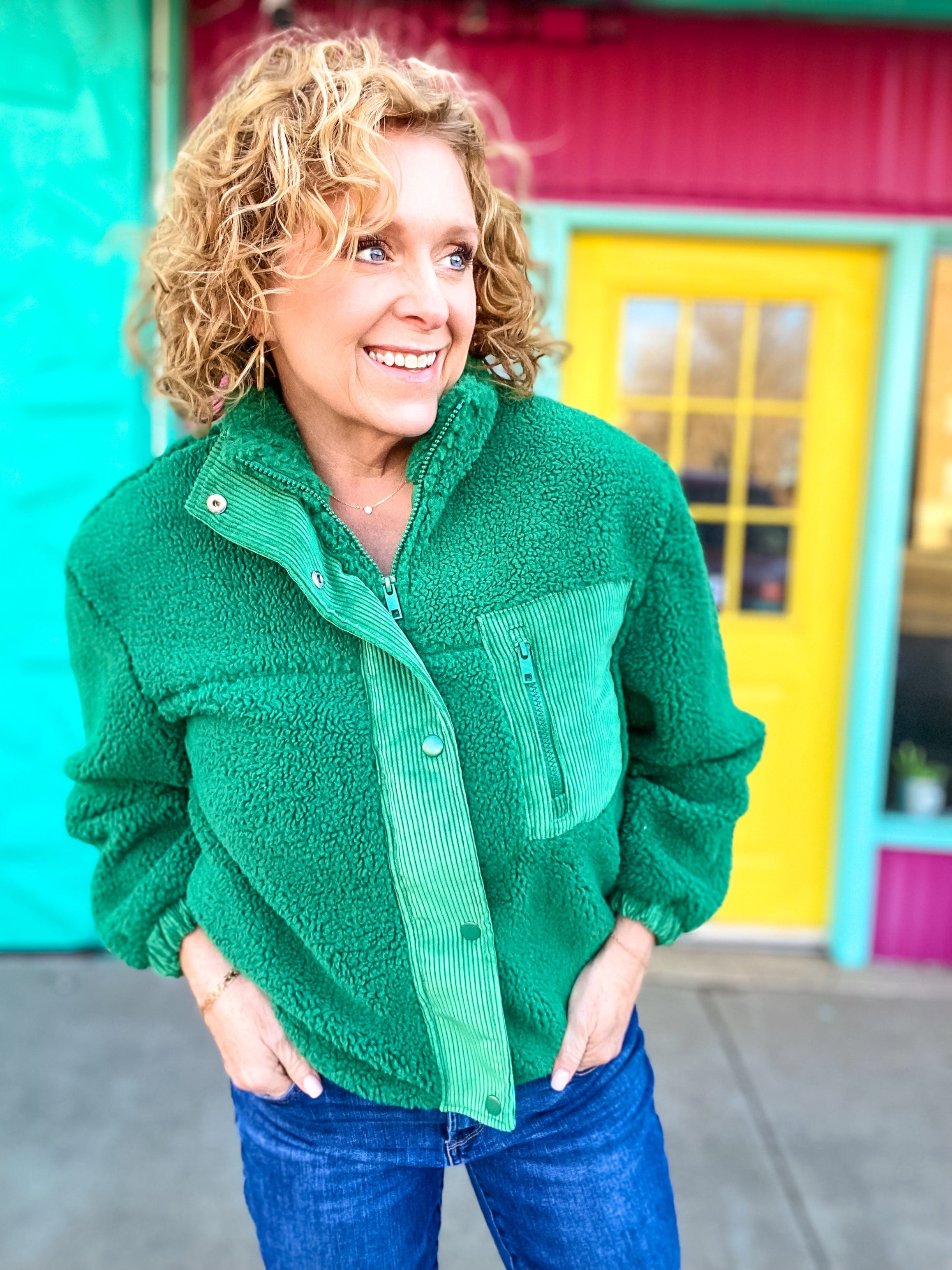 Emerald Sherpa Jacket