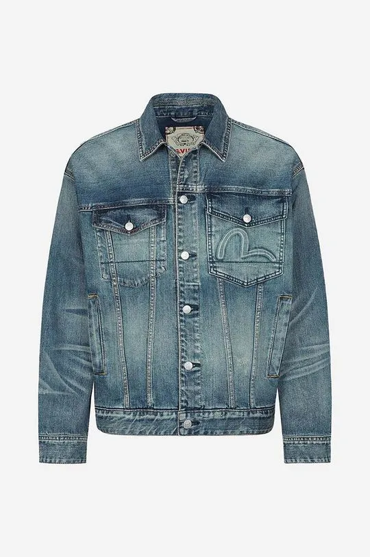 Evisu denim jacket men's blue color