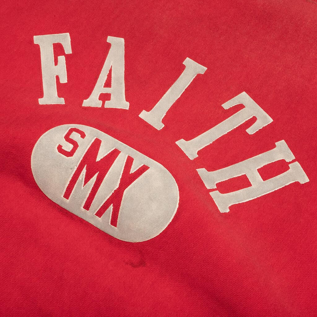 Faith Crew Sweater - Red