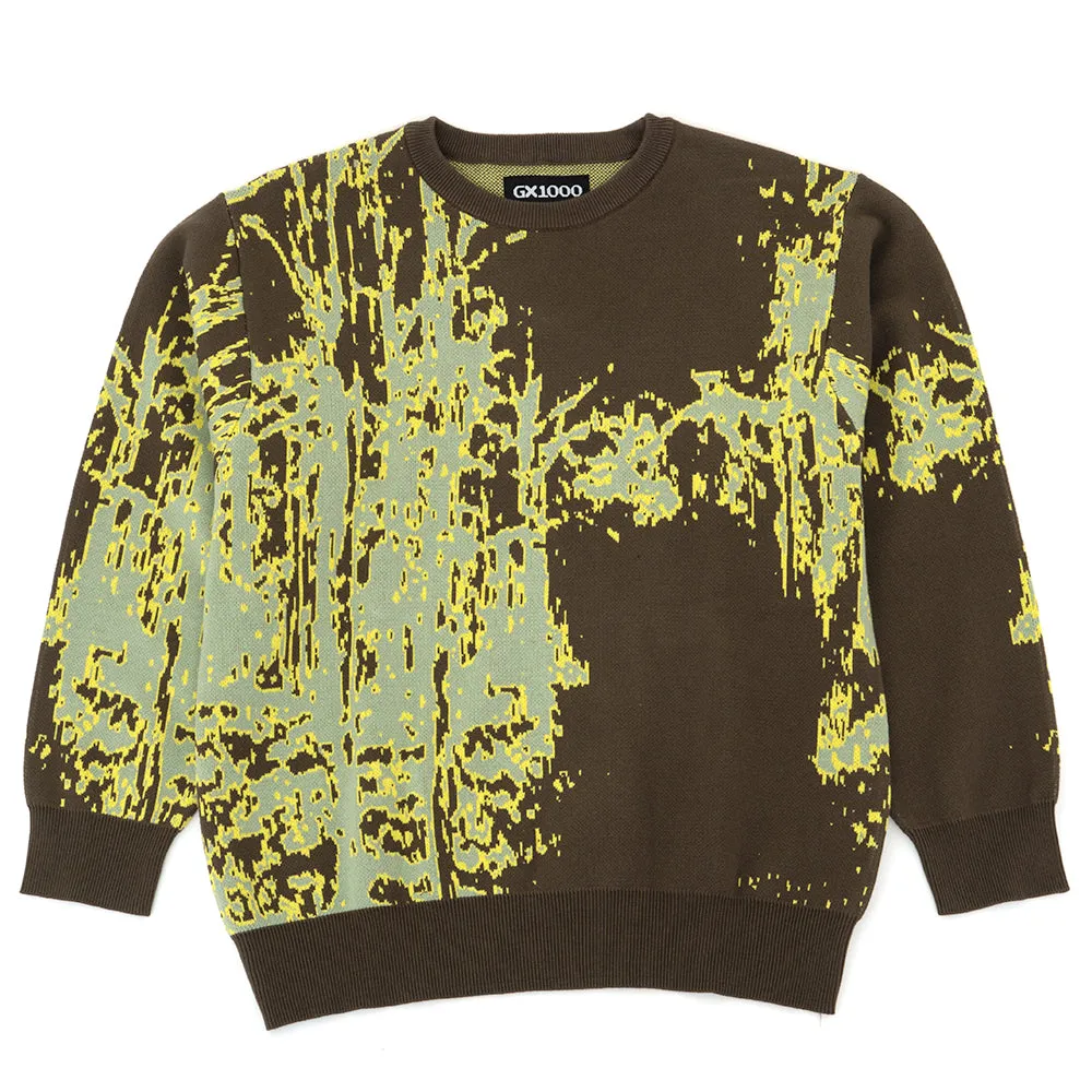 Forest Jacquard Knit Sweater (Brown)