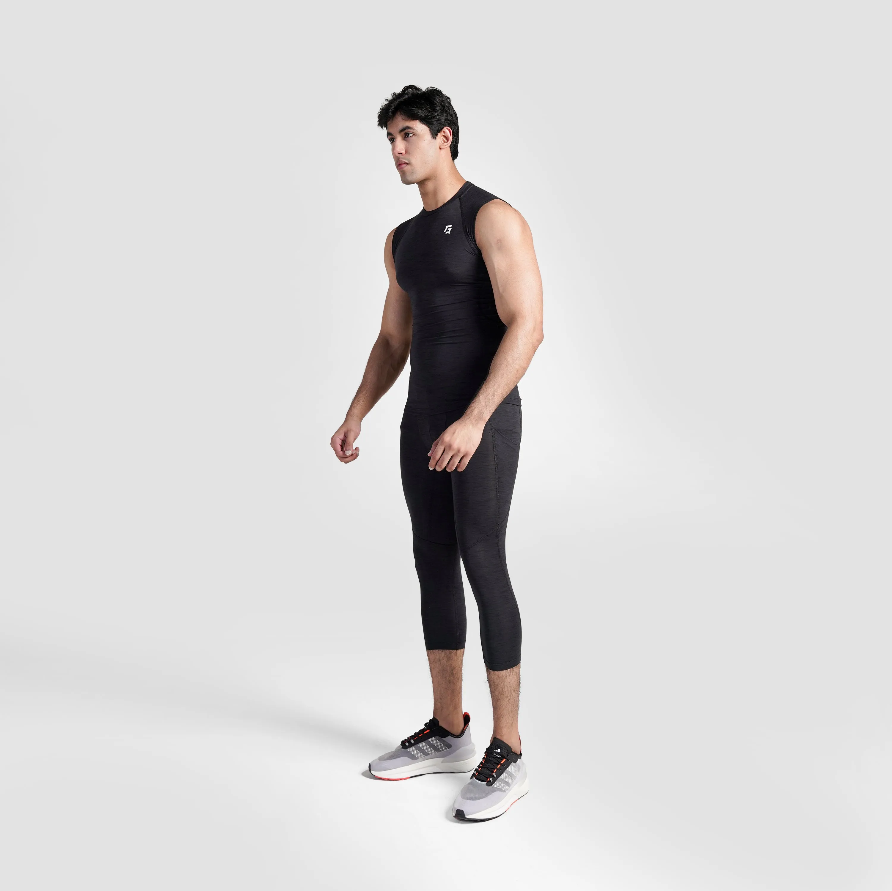 GA Compression 3/4 Pants (Charcoal)