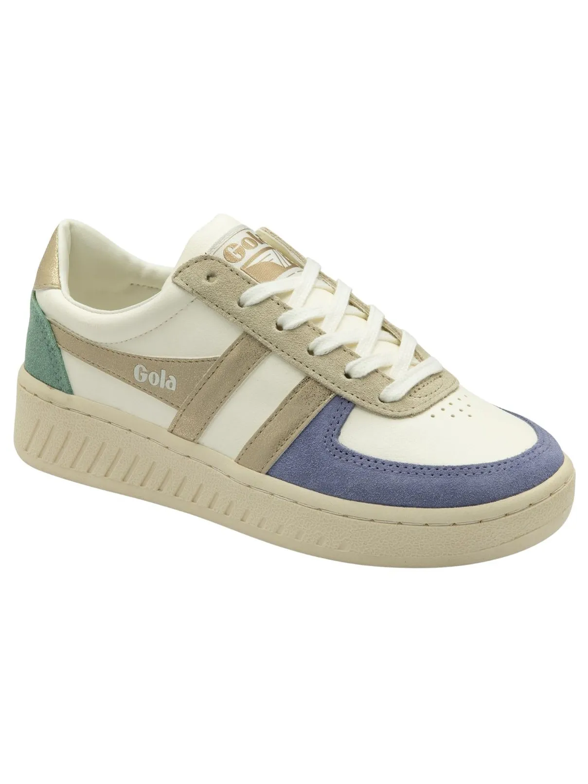 Gola Grandslam Quadrant Sneaker White/Lav/Gold/Green