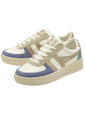 Gola Grandslam Quadrant Sneaker White/Lav/Gold/Green