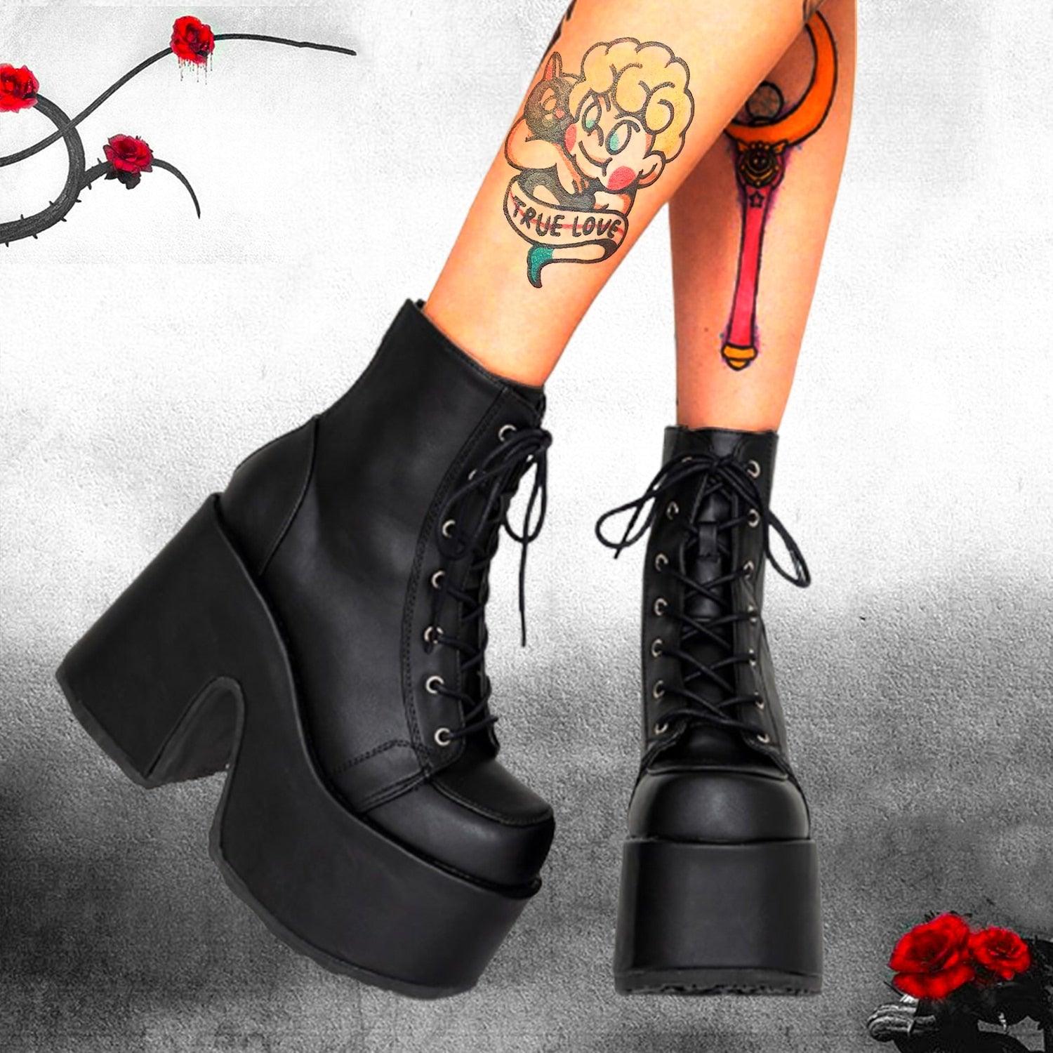 Gothic Style Extreme High Block Heels