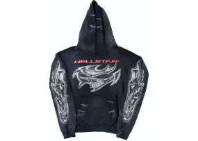 Hellstar Airbrushed Skull Hoodie Black