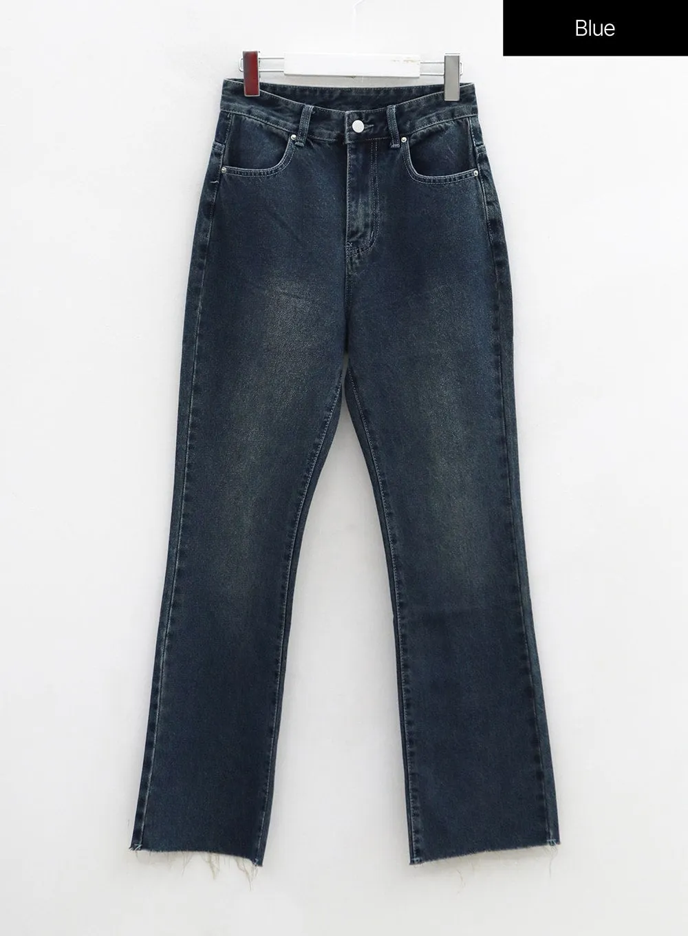 High Waist Bootcut Denim Pants OO21