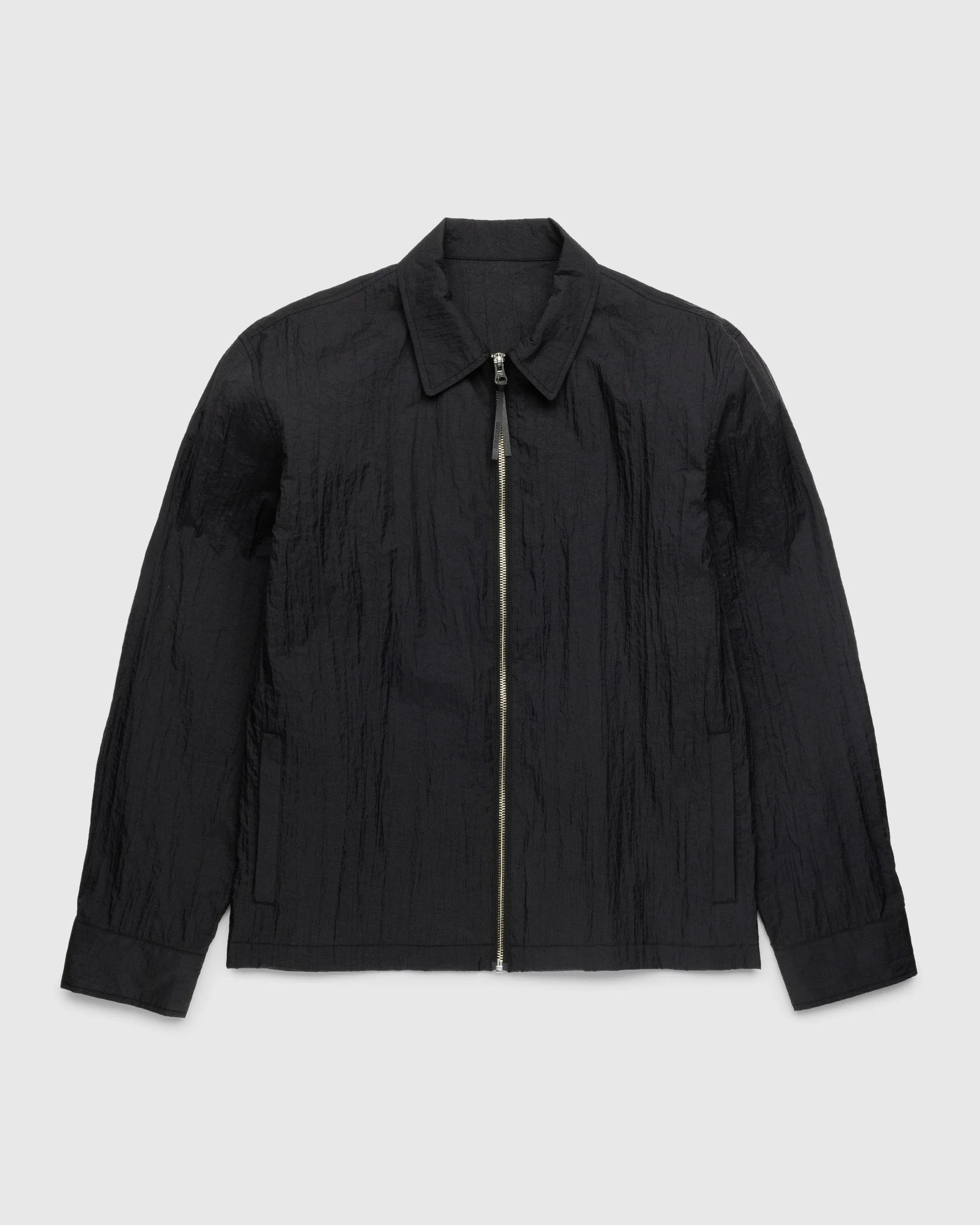 Highsnobiety – Texture Nylon Zipper Shirt Jacket Black | Highsnobiety Shop