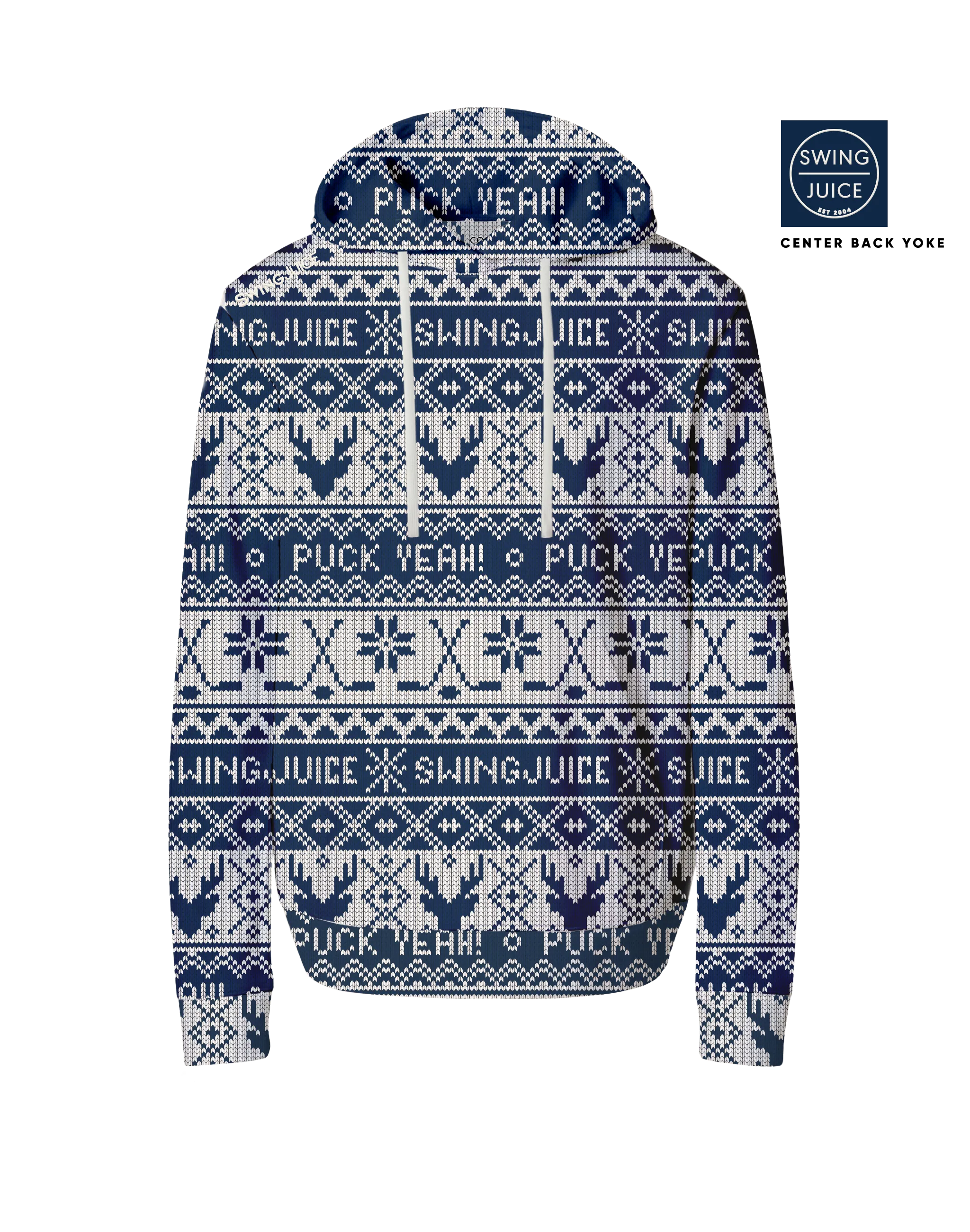 Hockey Puck Yeah Fairisle Men's Performance Hoodie