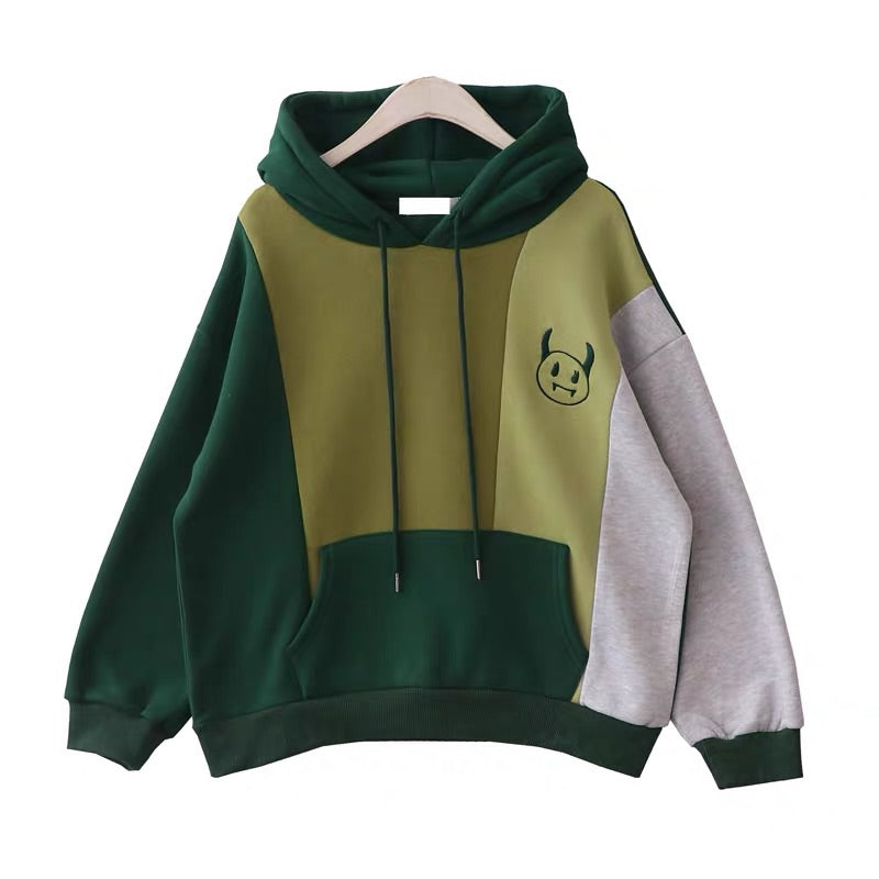 JAPANESE RETRO STITCHING HOODIE