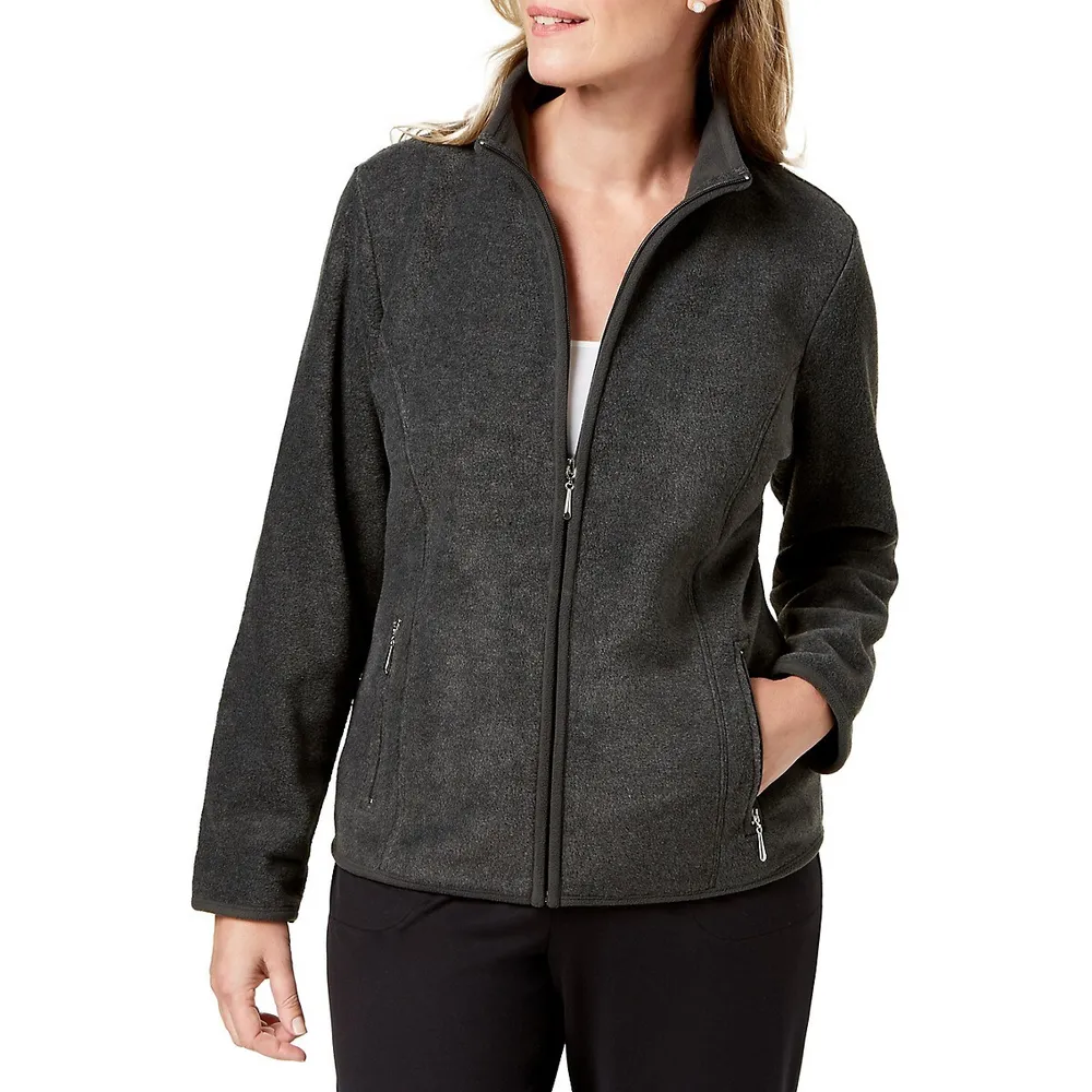 Karen Scott Zeroproof Fleece Jacket