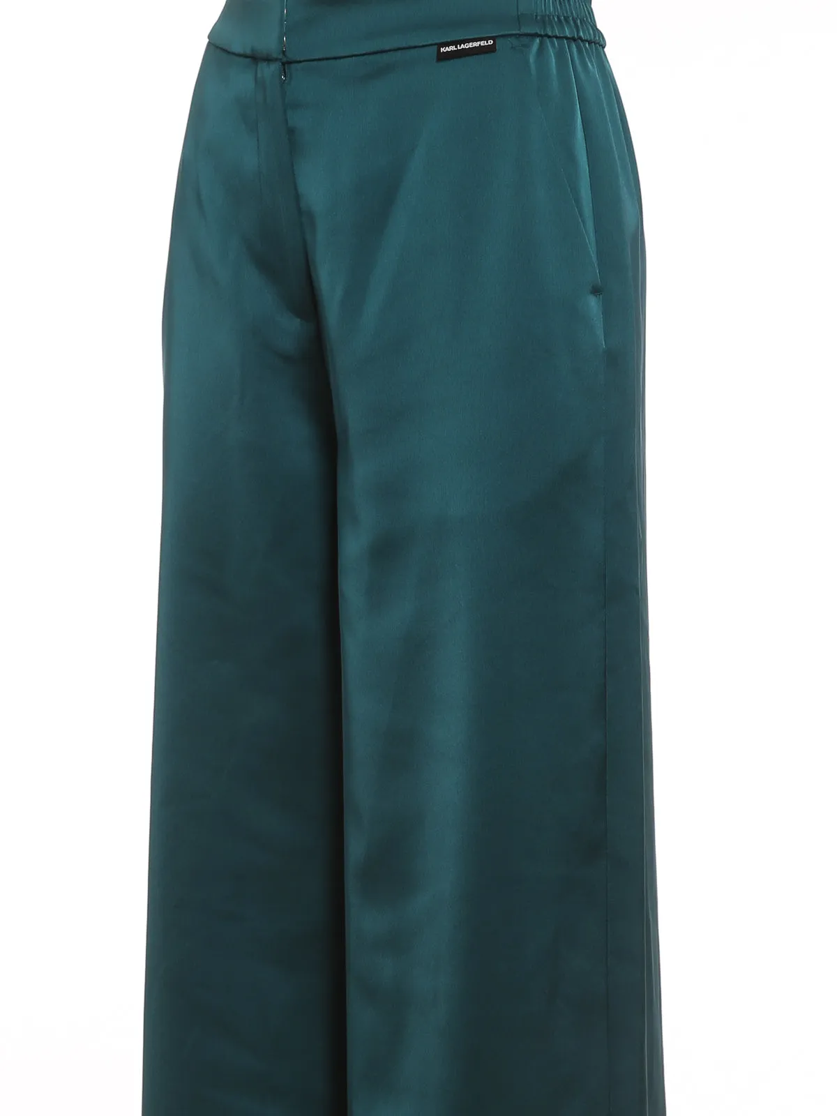 Karl Lagerfeld Satin Wide-Leg Pants