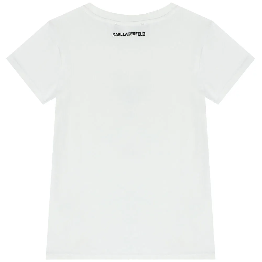 Karl Lagerfeld T-Shirt Cat Logo White