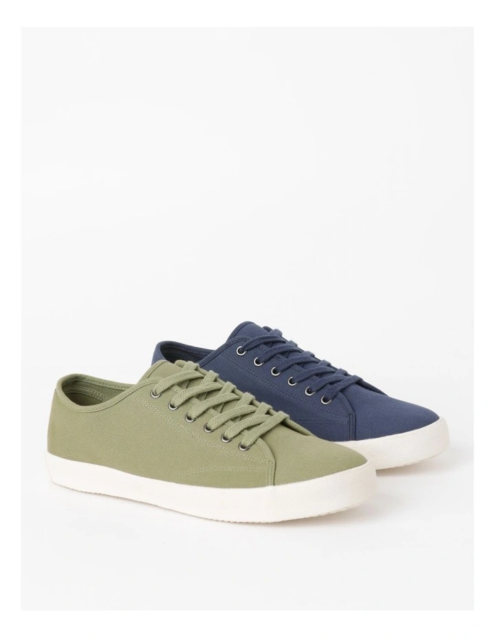 Kenji Lance Canvas Sneaker in Khaki