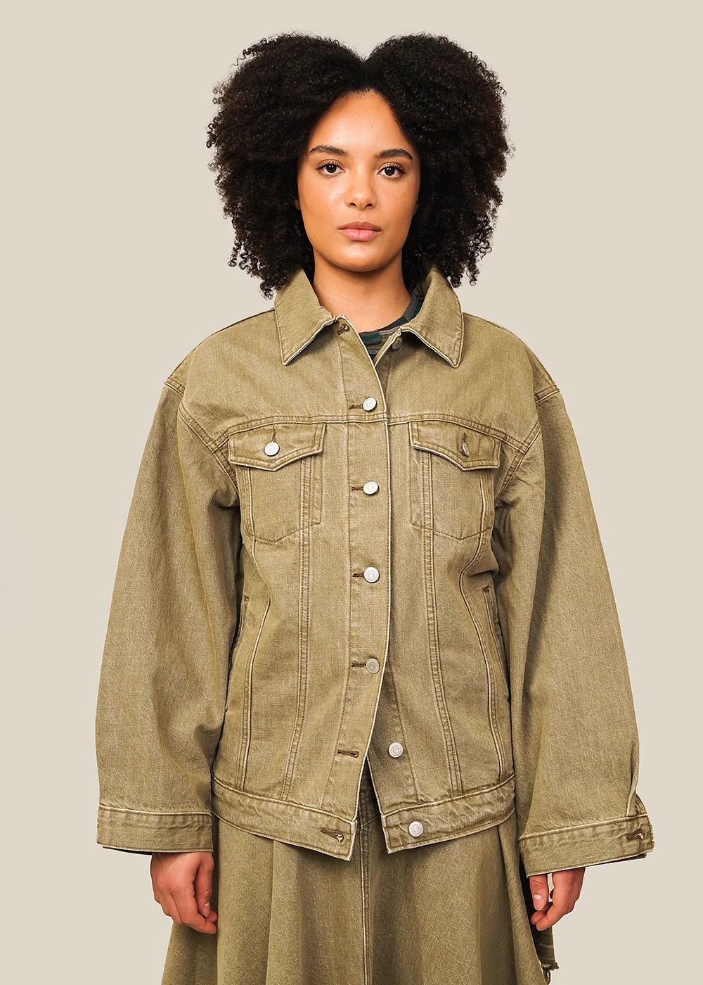 Khaki Homage Longline Jacket