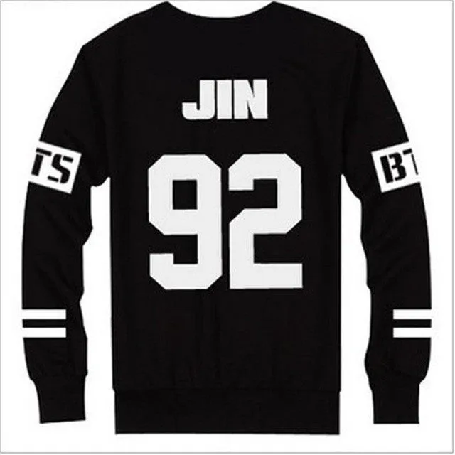 Kpop BTS Bangtan Boys JUNG KOOK JHOPE JIN JIMIN V SUGA Sweatshirt Suit Black Autumn long sleeve hoody Outerwears Clothing 70102 