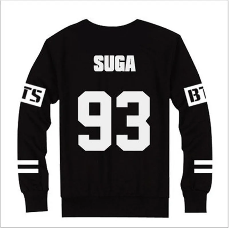 Kpop BTS Bangtan Boys JUNG KOOK JHOPE JIN JIMIN V SUGA Sweatshirt Suit Black Autumn long sleeve hoody Outerwears Clothing 70102 