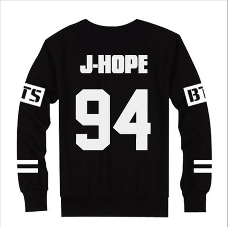 Kpop BTS Bangtan Boys JUNG KOOK JHOPE JIN JIMIN V SUGA Sweatshirt Suit Black Autumn long sleeve hoody Outerwears Clothing 70102 