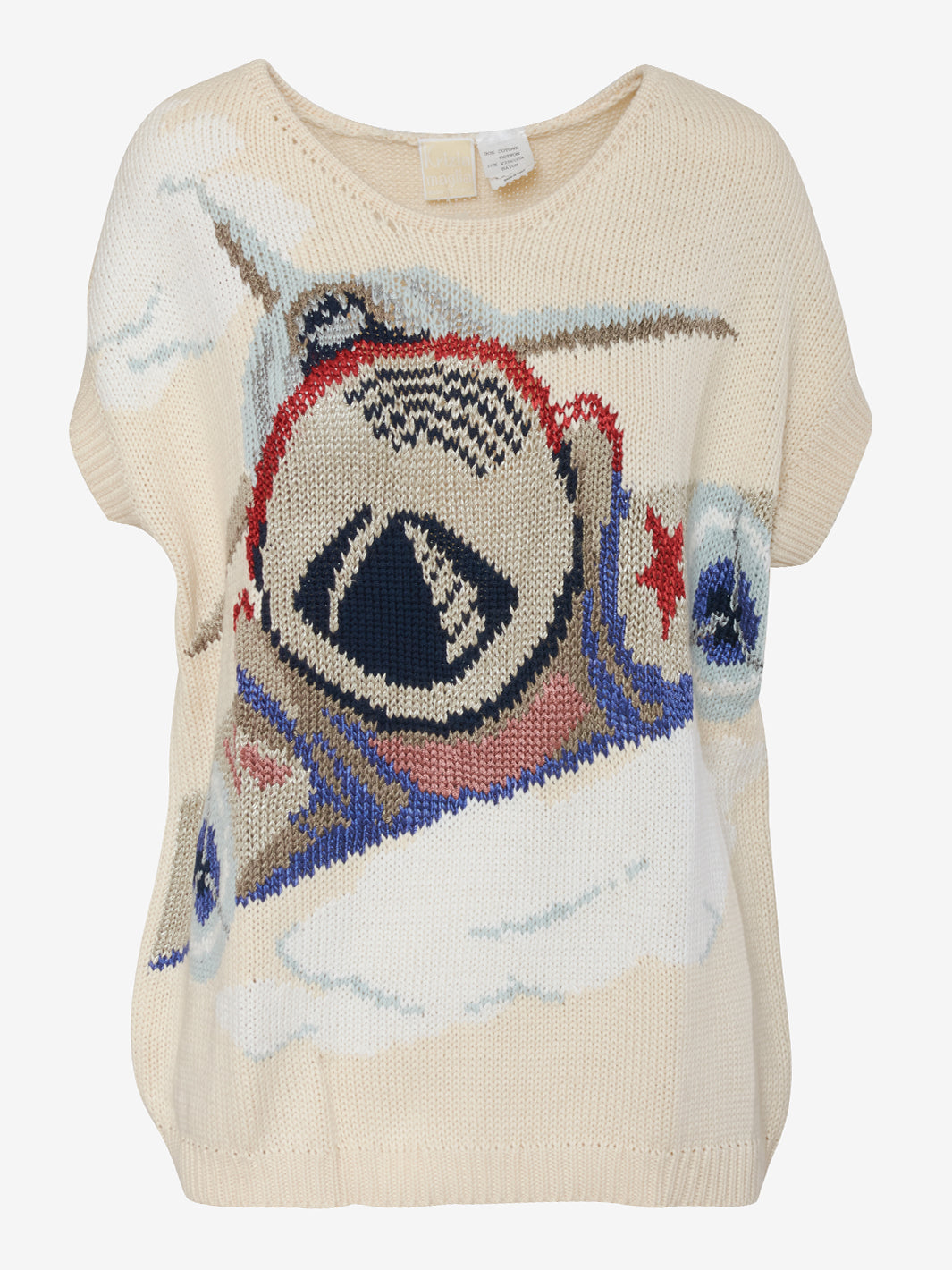 Krizia Airplane Embroidery Sweater