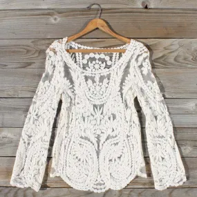 Laced in Snow Blouse