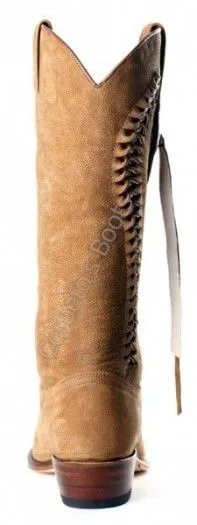 Ladies Sendra Boots beige cow leather cowboy boots