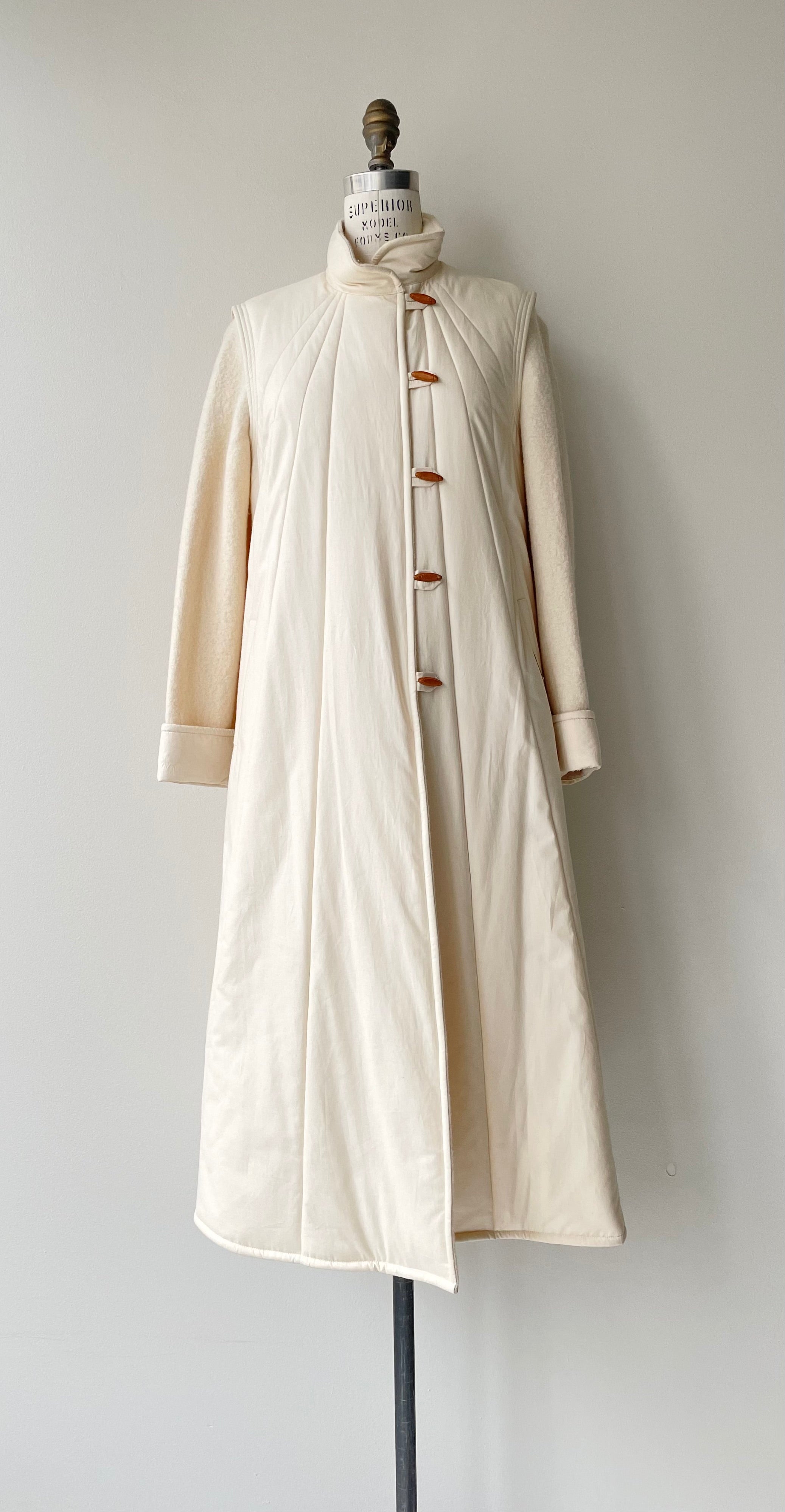 Laraaji Quilted Cotton & Wool Coat