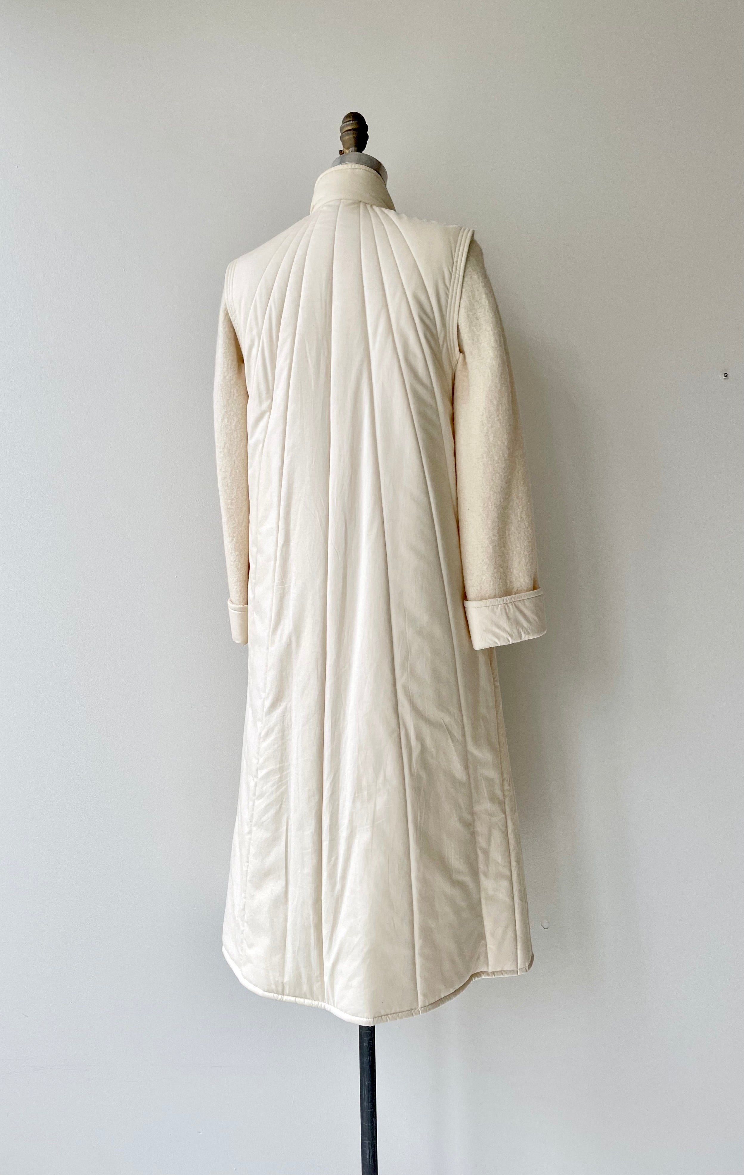 Laraaji Quilted Cotton & Wool Coat