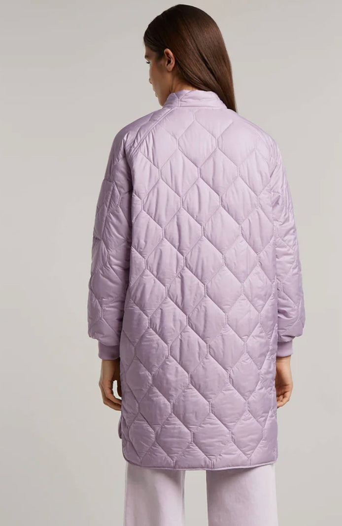 Lilac long Bomber Coat