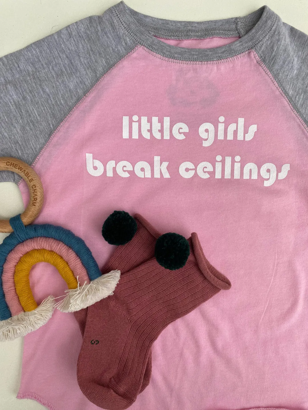 little imprint - little girls break ceilings Baseball Shirt