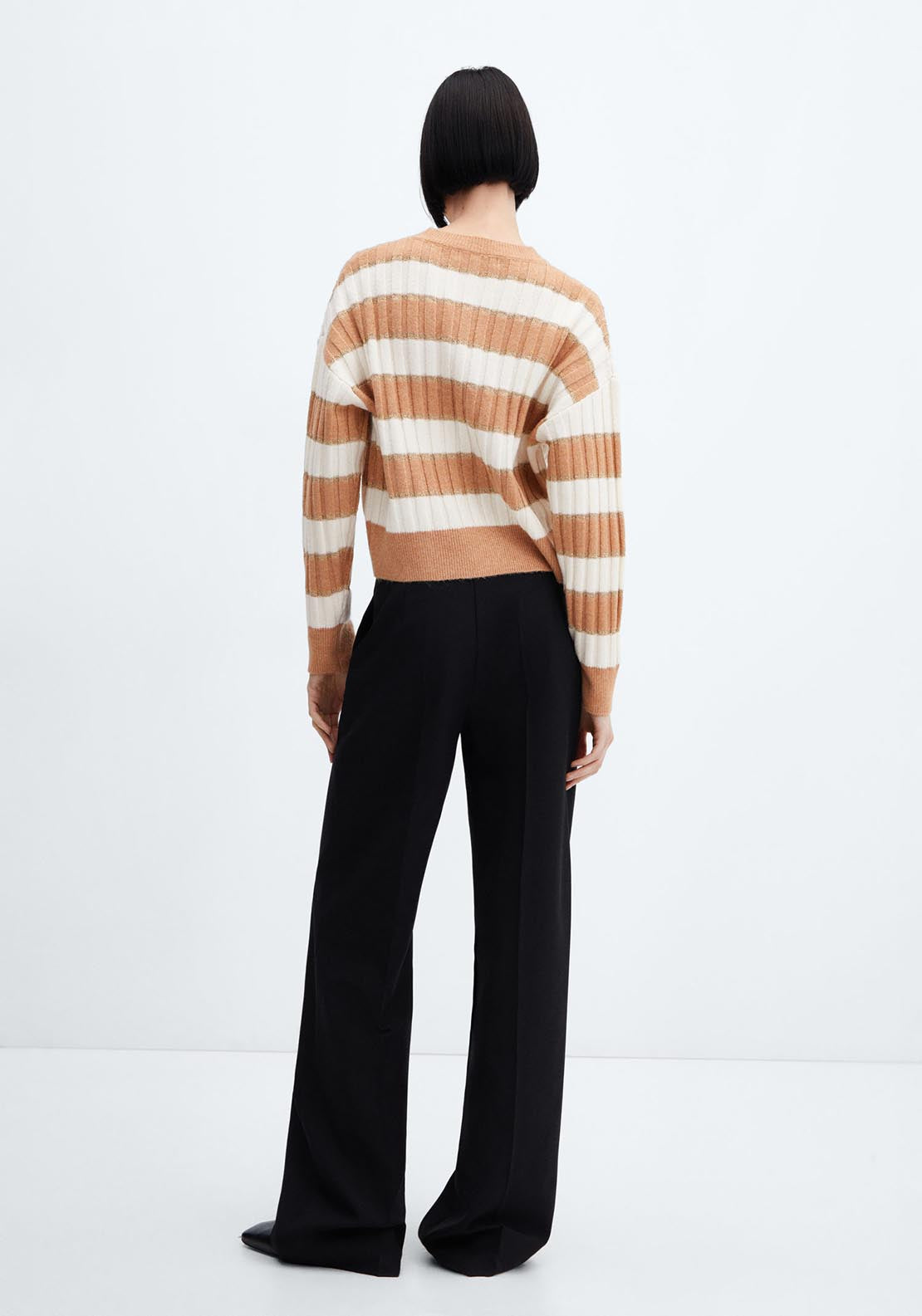 Lurex details striped sweater